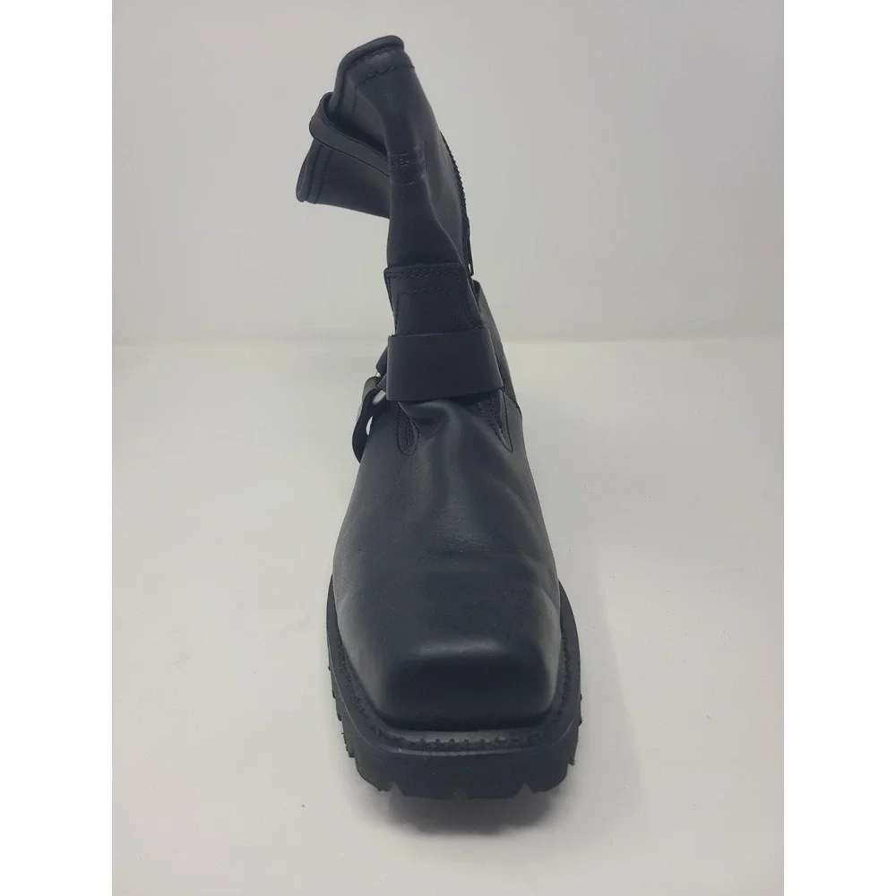 Men's Ride Tec Black Leather Harness Motorcycle Boots Size 11